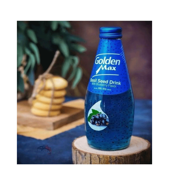 BasBlue BASIL SEED DRINK WITH BLUEBERRY FLAVOR